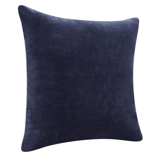 20" Blue Cotton Throw Pillow Cover