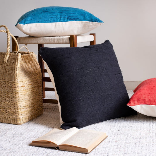 20" Onyx Linen Blend Throw Pillow Cover