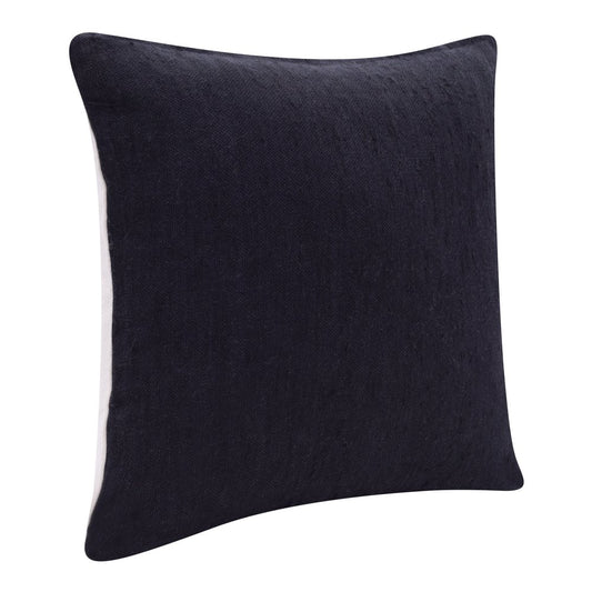 20" Onyx Linen Blend Throw Pillow Cover