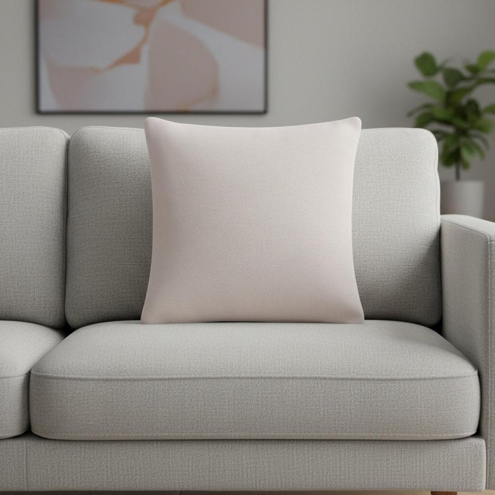 20" Black Linen Blend Throw Pillow Cover