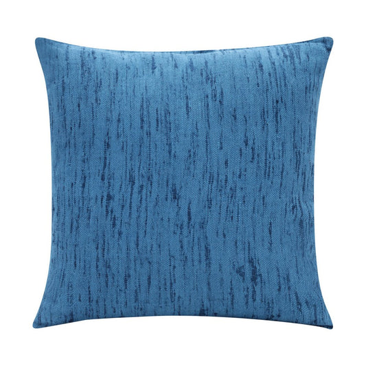 20" Blue Linen Blend Throw Pillow Cover