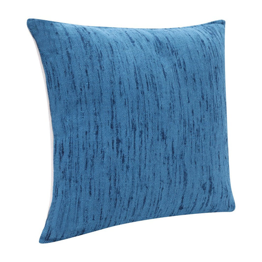 20" Blue Linen Blend Throw Pillow Cover