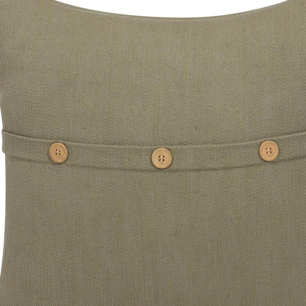 20" Green Cotton Throw Pillow Cover