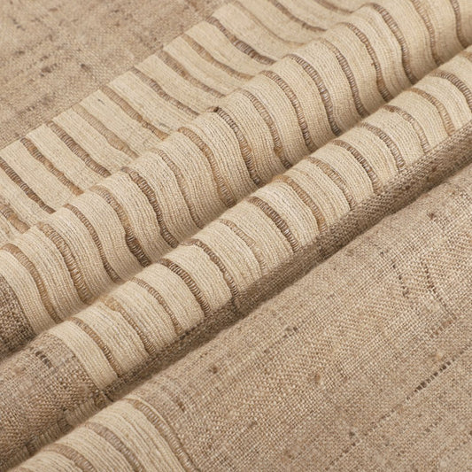 24" Natural And Beige Geometric Silk Throw Pillow Cover