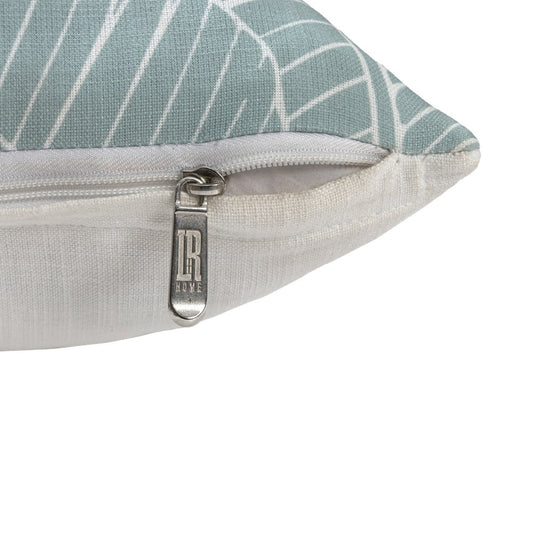 18" Blue And White Floral Throw Pillow Cover