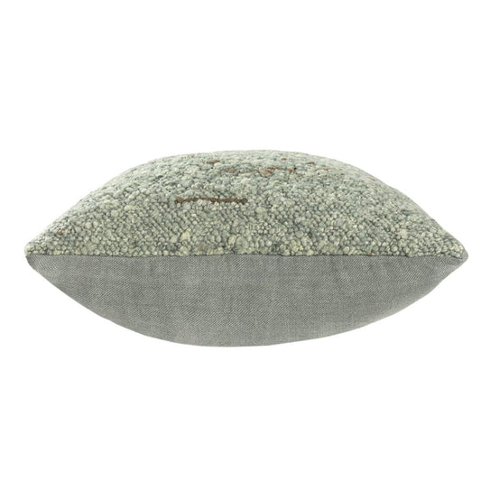 24" Green Wool Throw Pillow Cover