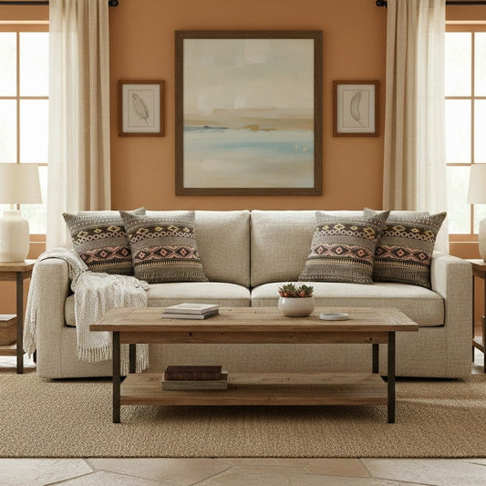 Set of Four 20" Black And Yellow Geometric Cotton Blend Throw Pillow Covers