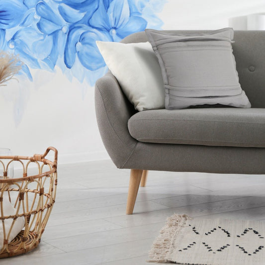 Set of Four 20" Gray Cotton Throw Pillow Covers