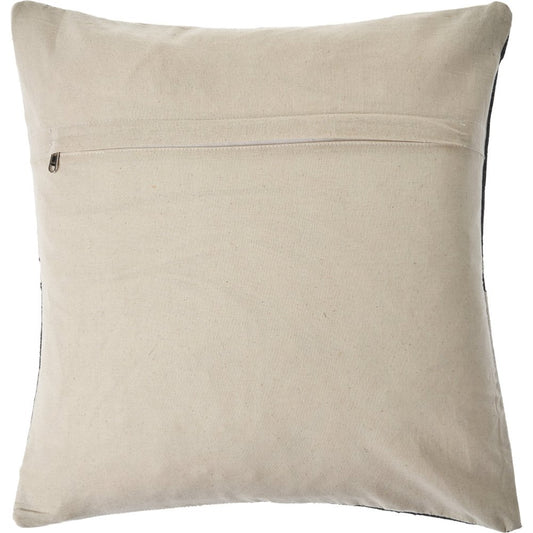 20" Beige And Gray Geometric Faux Hide Throw Pillow Cover