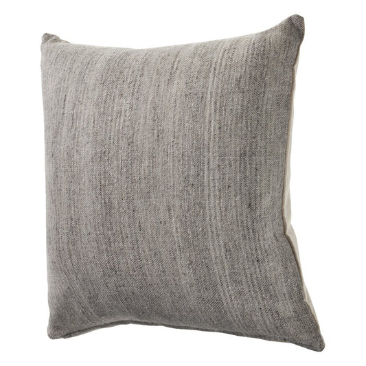 20" Gray Wool Blend Throw Pillow Cover