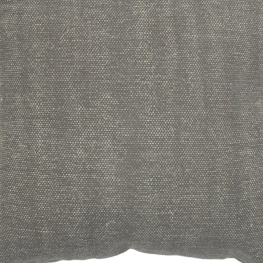20" Gray Cotton Throw Pillow Cover
