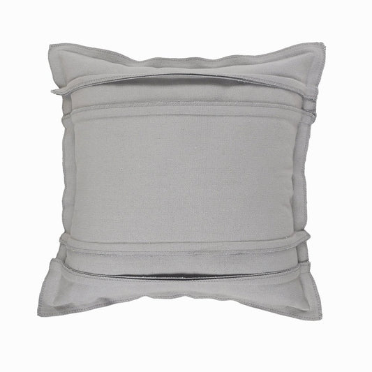 20" Gray Cotton Throw Pillow Cover