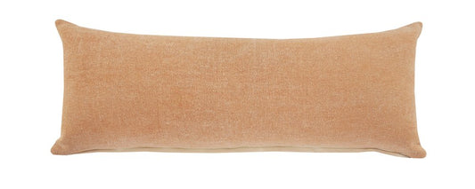 14" X 36" Brown Lumbar Cotton Throw Pillow Cover