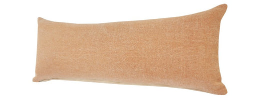 14" X 36" Brown Lumbar Cotton Throw Pillow Cover