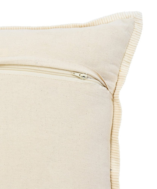 20" Gray And White Beach Coastal Cotton Throw Pillow Cover