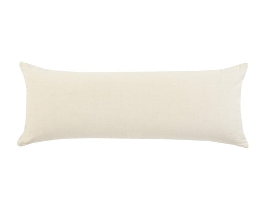 14" X 36" Black And White Lumbar Striped Cotton Throw Pillow Cover with Tufts