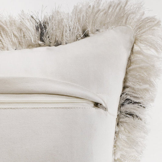 20" White And Black Diamond Throw Pillow Cover