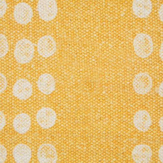 20" Yellow And White Striped Cotton Throw Pillow Cover
