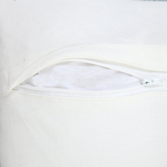 20" Blue Cotton Throw Pillow Cover