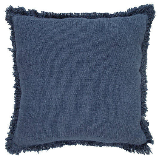 20" Navy Blue Cotton Throw Pillow Cover