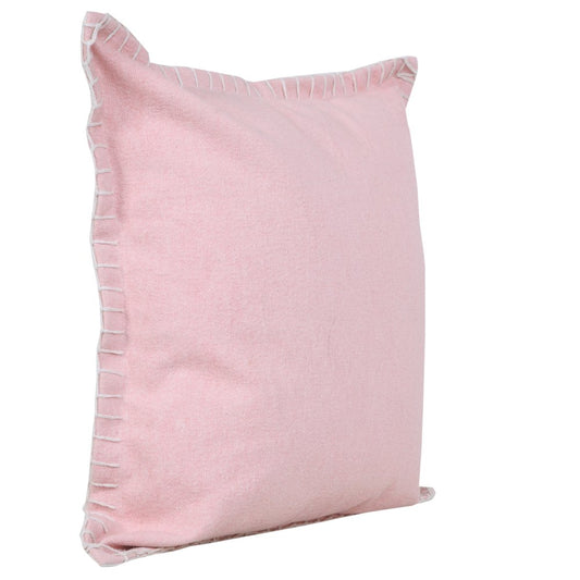 20" Pink Cotton Throw Pillow Cover