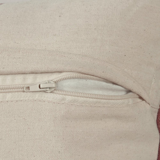 14" X 36" Red And White Lumbar Medallion Cotton Throw Pillow Cover