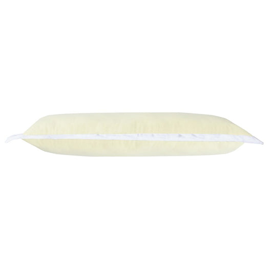 14" X 36" Yellow And White Lumbar Color Block Cotton Throw Pillow Cover