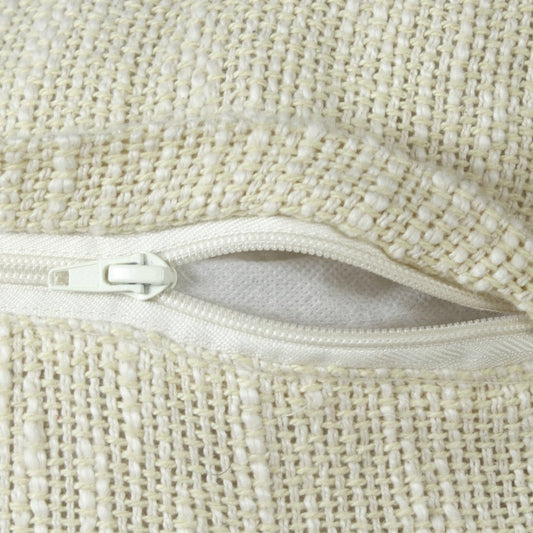 14" X 36" Yellow And White Lumbar Striped Cotton Throw Pillow Cover