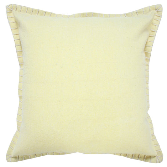20" Yellow Cotton Throw Pillow Cover
