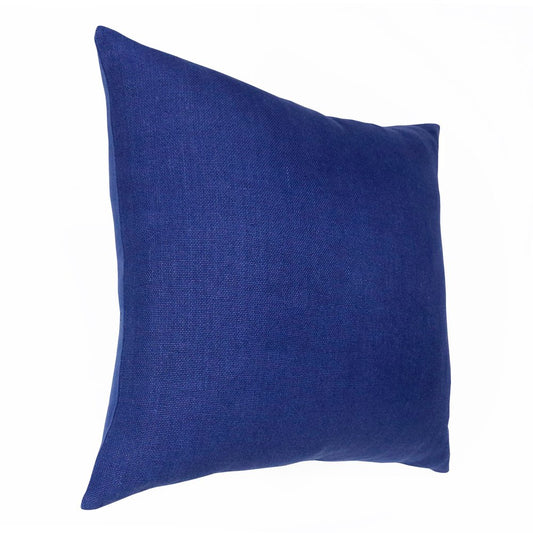 18" Blue Linen Throw Pillow Cover