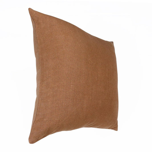 18" Brown Linen Throw Pillow Cover
