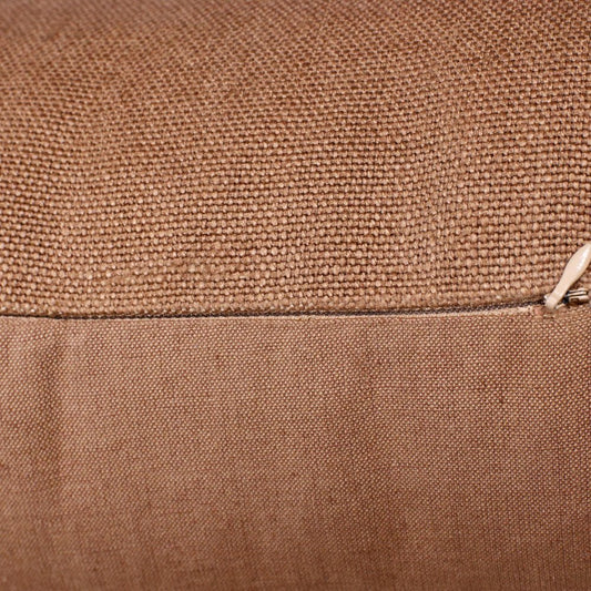 18" Brown Linen Throw Pillow Cover