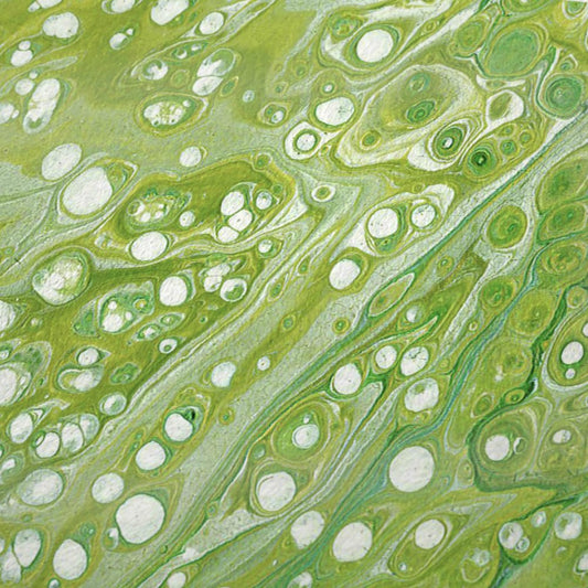 50" X 70" Green And Off White Abstract Plush Throw Blanket