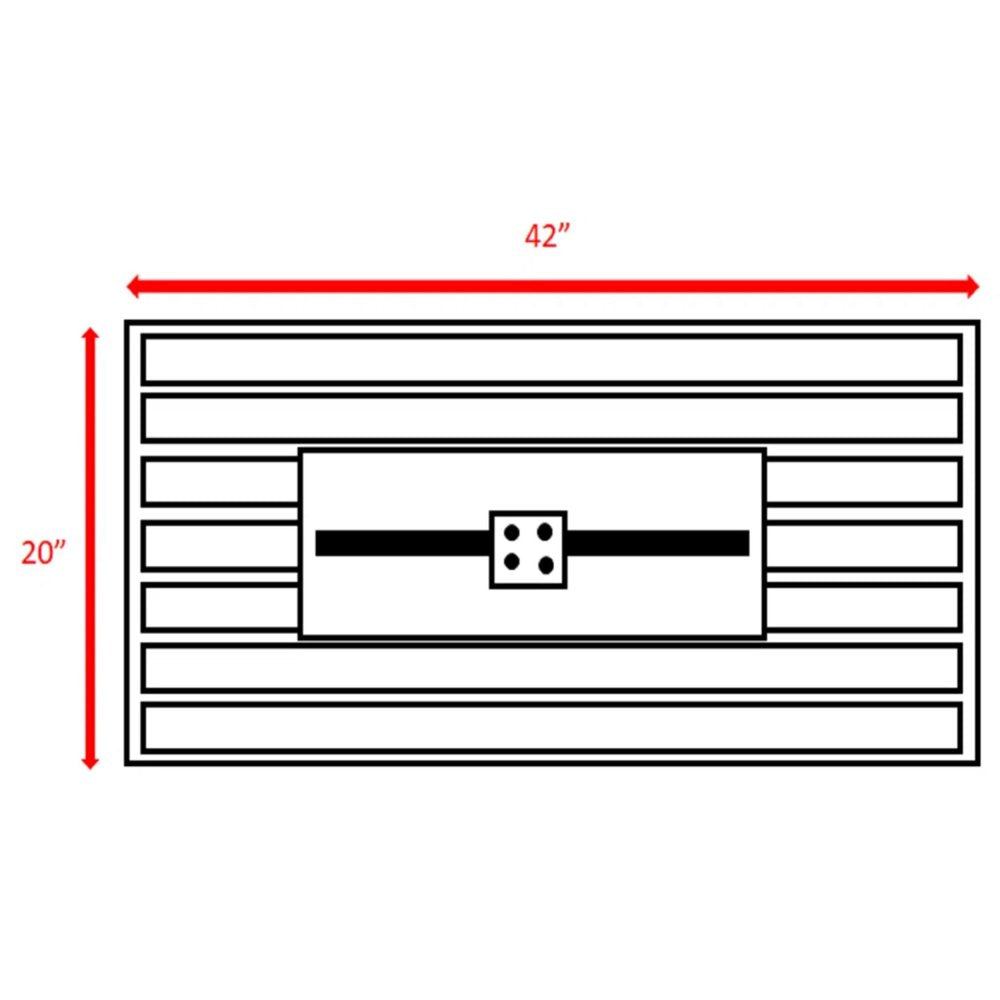 40000 BTU 42" Black Stainless steel Propane Rectangular Fire Pit With Cover