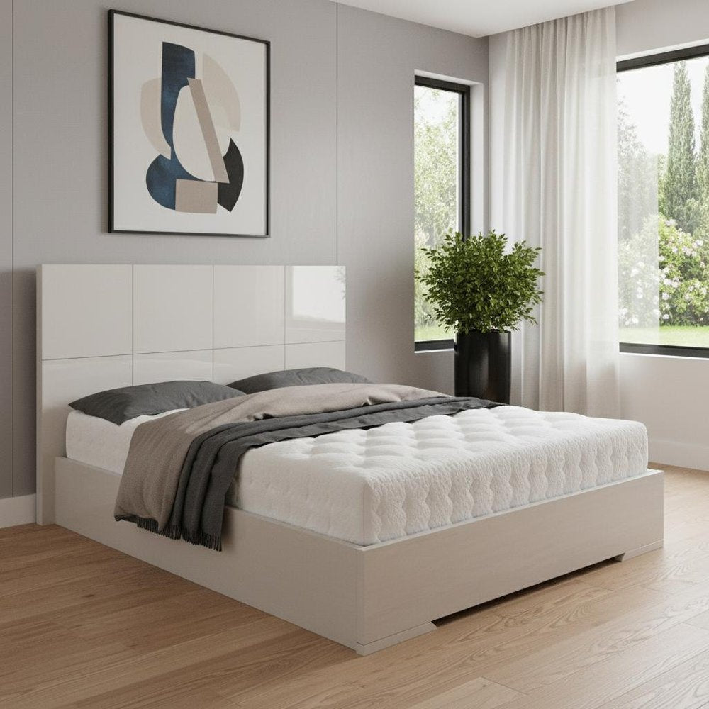 Gray Wood Queen Bed Frame