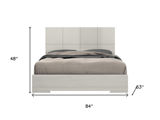 Gray Wood Queen Bed Frame