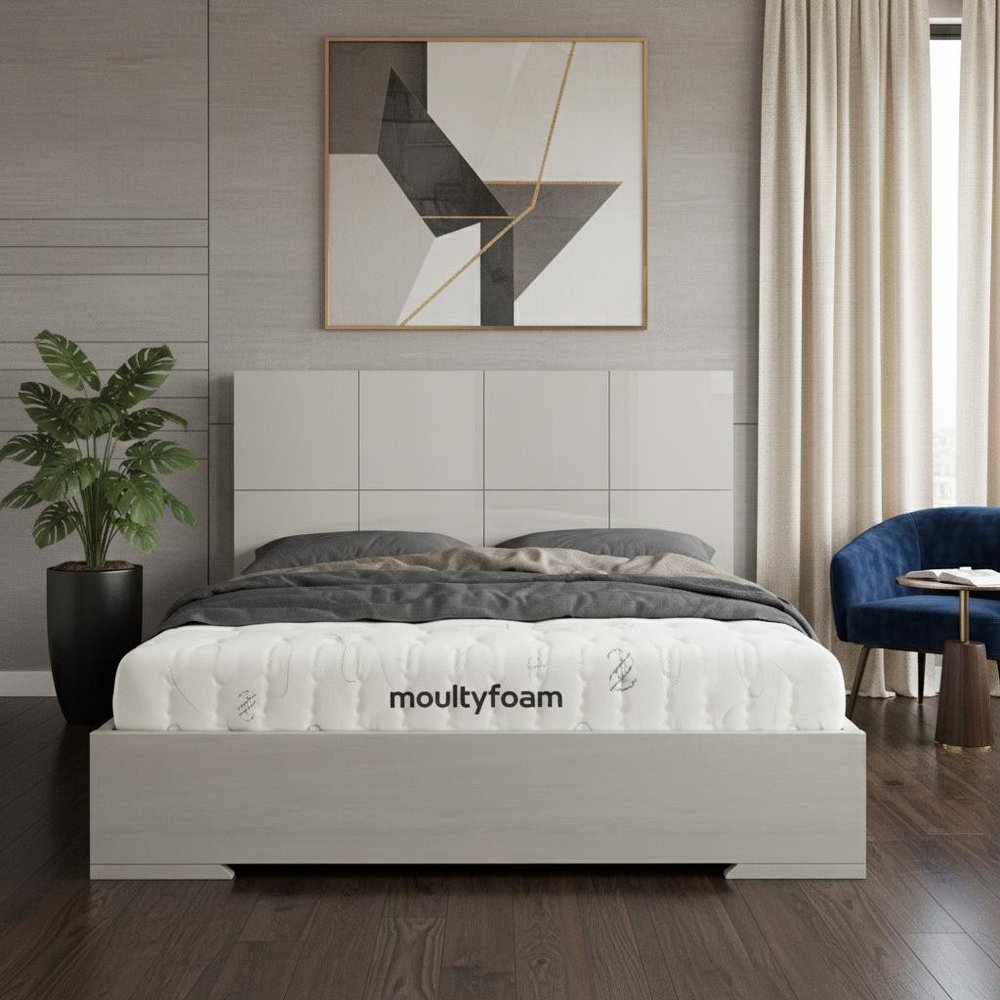 Gray Wood King Bed Frame