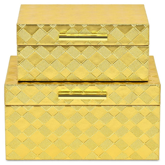 5" Gold Hand Painted Decorative Keepsake Box