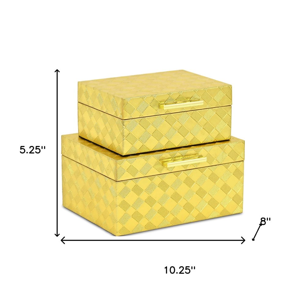 5" Gold Hand Painted Decorative Keepsake Box