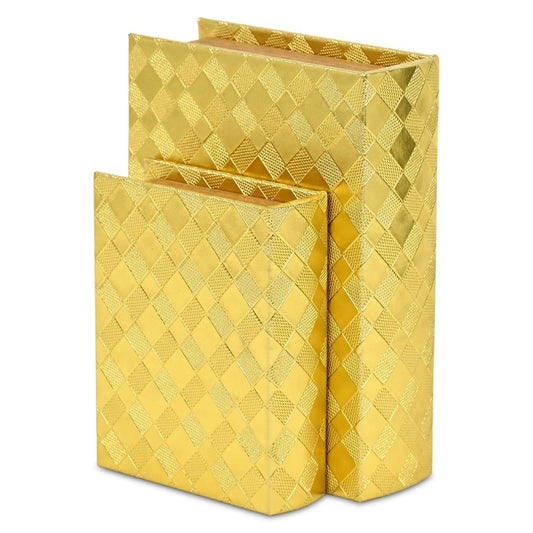 11" Gold Hand Painted Decorative Book