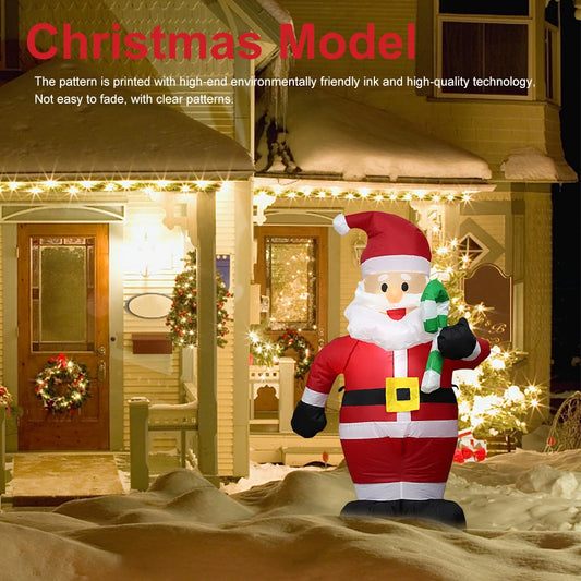 LED Inflatable Cute Air Blown Up Festival Theme Christmas Dolls Decor Decorative Cartoon for Xmas Garden Party Decor