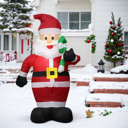 LED Inflatable Cute Air Blown Up Festival Theme Christmas Dolls Decor Decorative Cartoon for Xmas Garden Party Decor