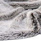 Gray Faux Fur Ombre Plush Throw