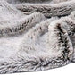Gray Faux Fur Ombre Plush Throw