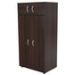 32" Espresso Melamine Mirrored Combo Dresser
