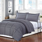 Dark Gray Queen Polyester Thread Count Down Alternative Comforter
