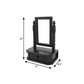 20" Black Wood Framed Freestanding Makeup Shaving Tabletop Mirror