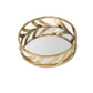 14" Gold Round Metal Geometric Vanity Tray