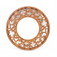 24" Brown Round Wood Framed Accent Mirror