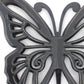 23" X 19" Black Rustic Butterfly Wooden Wall Decor